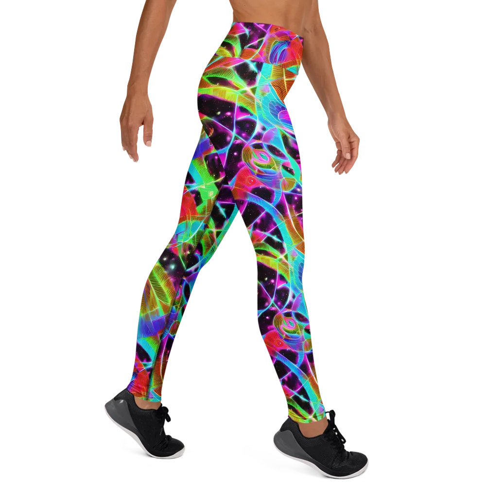 Stellar Jungle on Yoga Leggings — Right