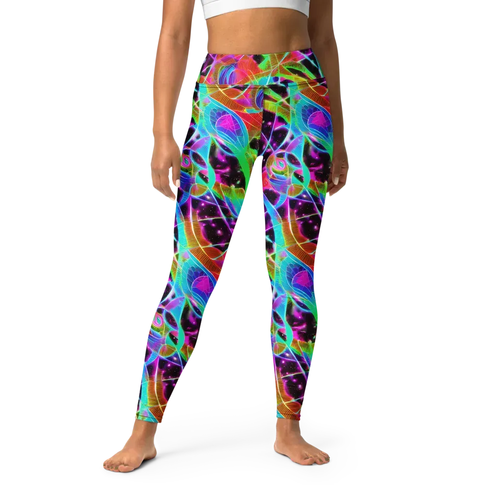 Stellar Jungle on Yoga Leggings — Front