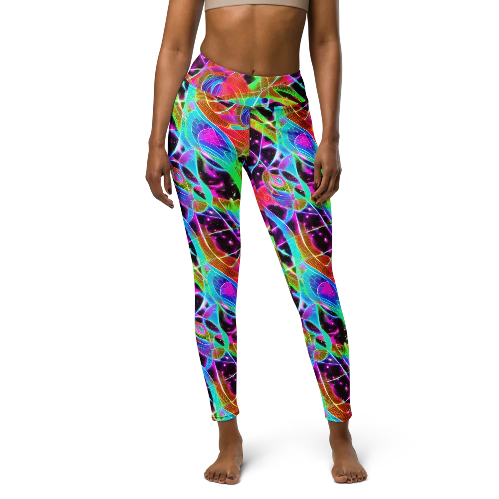 Stellar Jungle on Yoga Leggings — Front