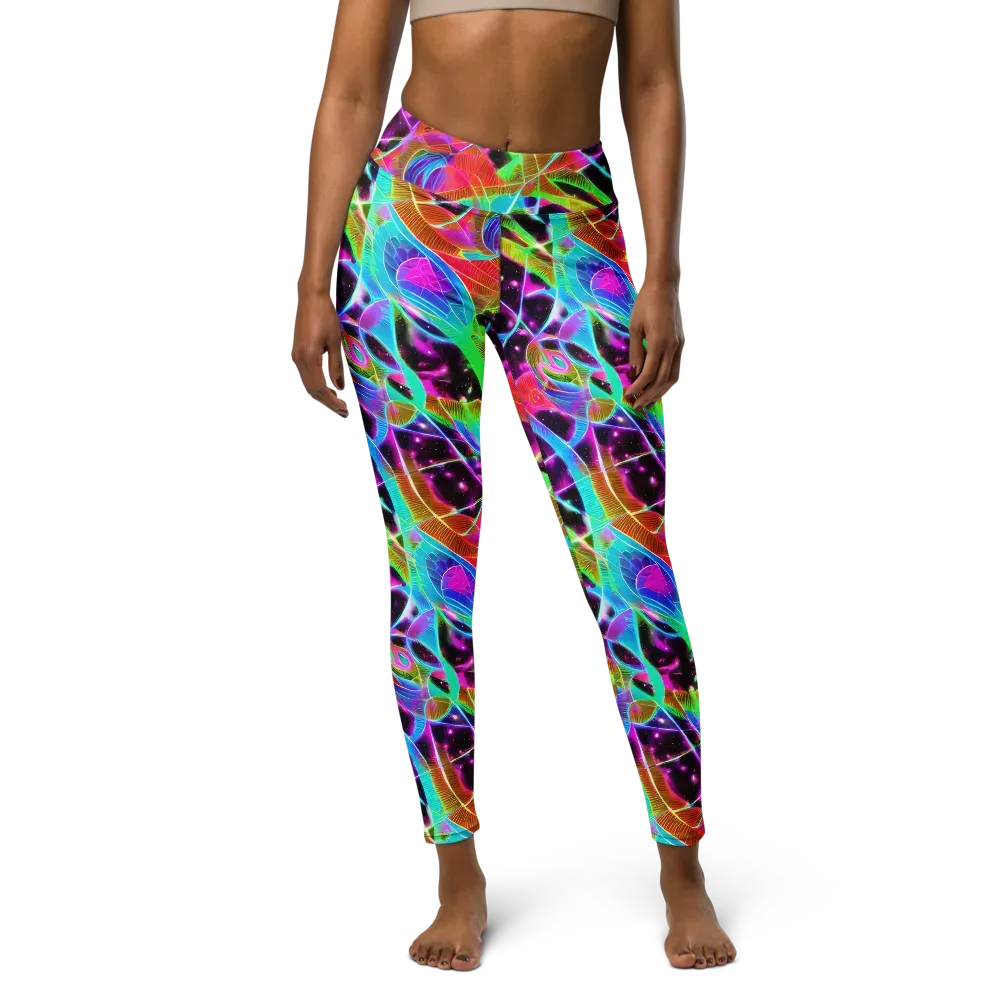 Stellar Jungle on Yoga Leggings — Front