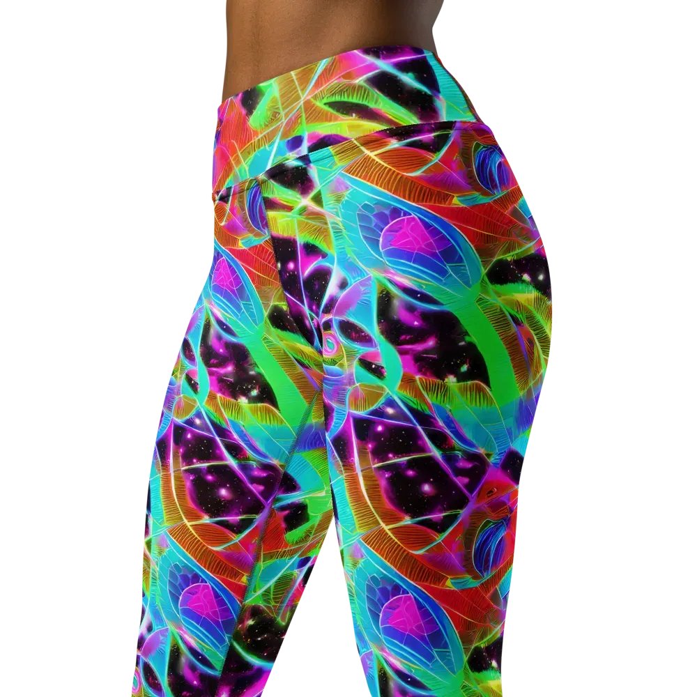 Stellar Jungle on Yoga Leggings — Left Front