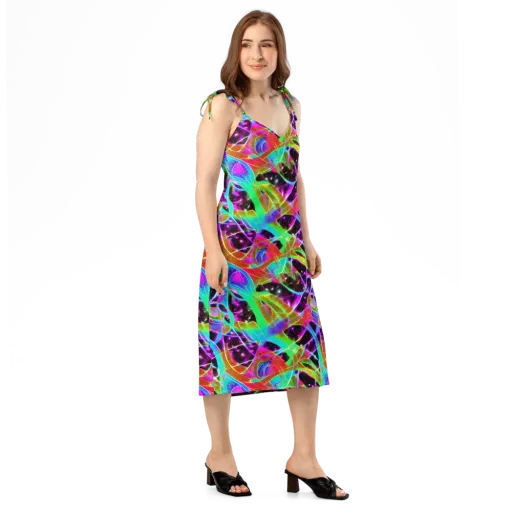 Stellar Jungle on a Slip Dress