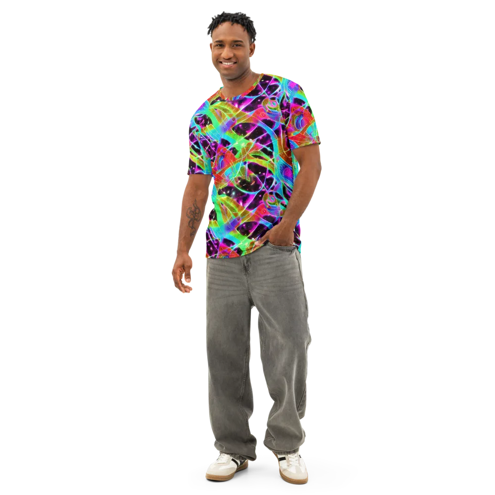 Stellar Jungle on Men's Cotton Crew Neck T-Shirt — Front