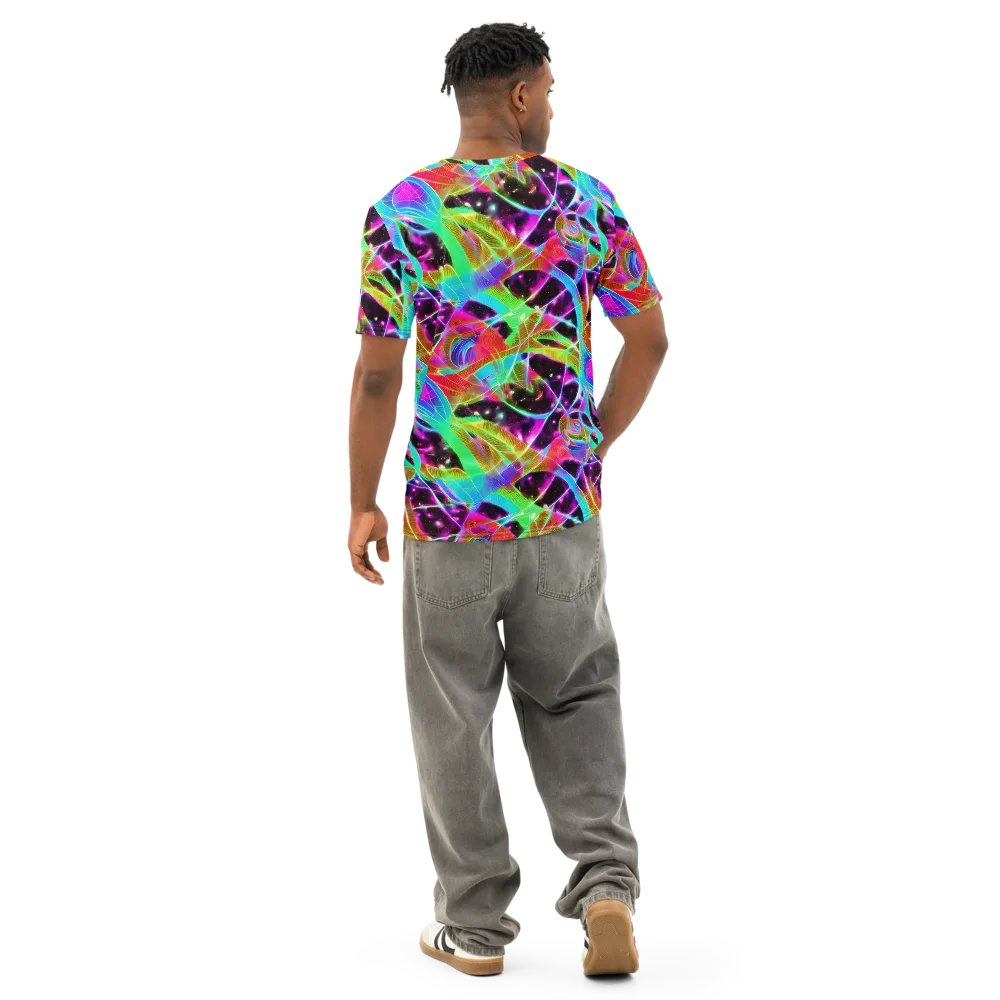 Stellar Jungle on Men's Cotton Crew Neck T-Shirt — Back
