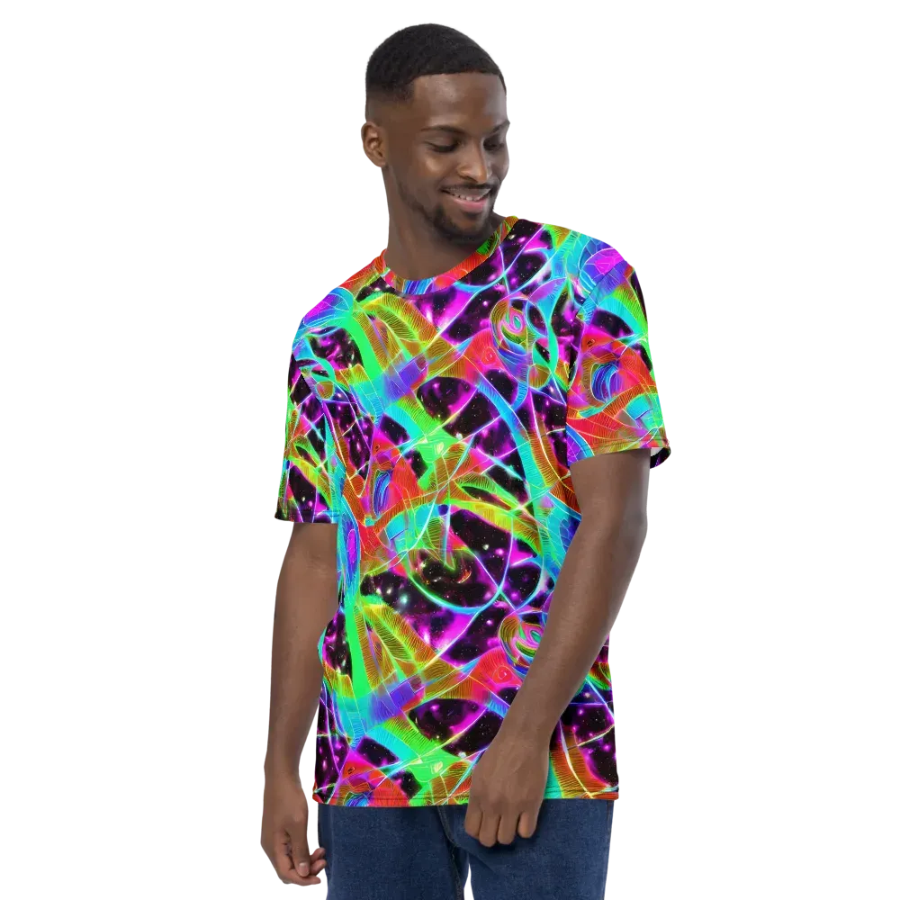 Stellar Jungle on Men's Crew Neck T-Shirt — Left