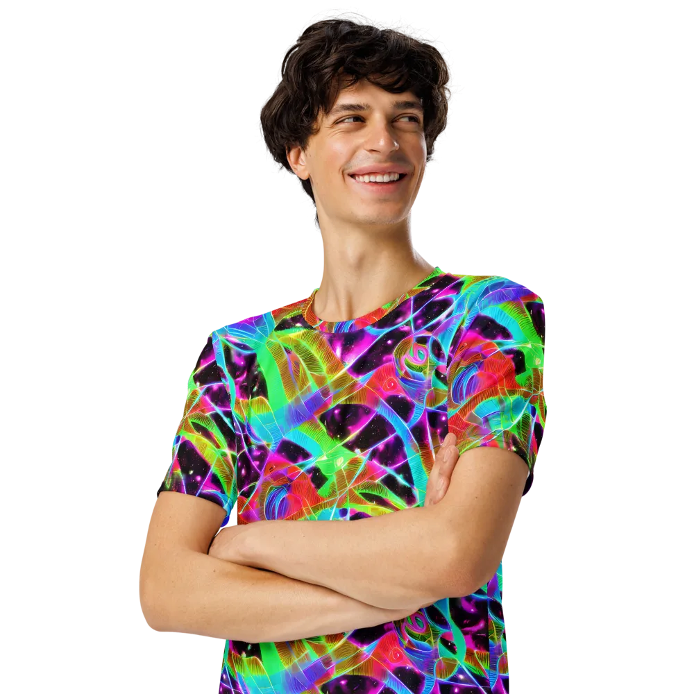 Stellar Jungle on Men's Crew Neck T-Shirt — Left Front