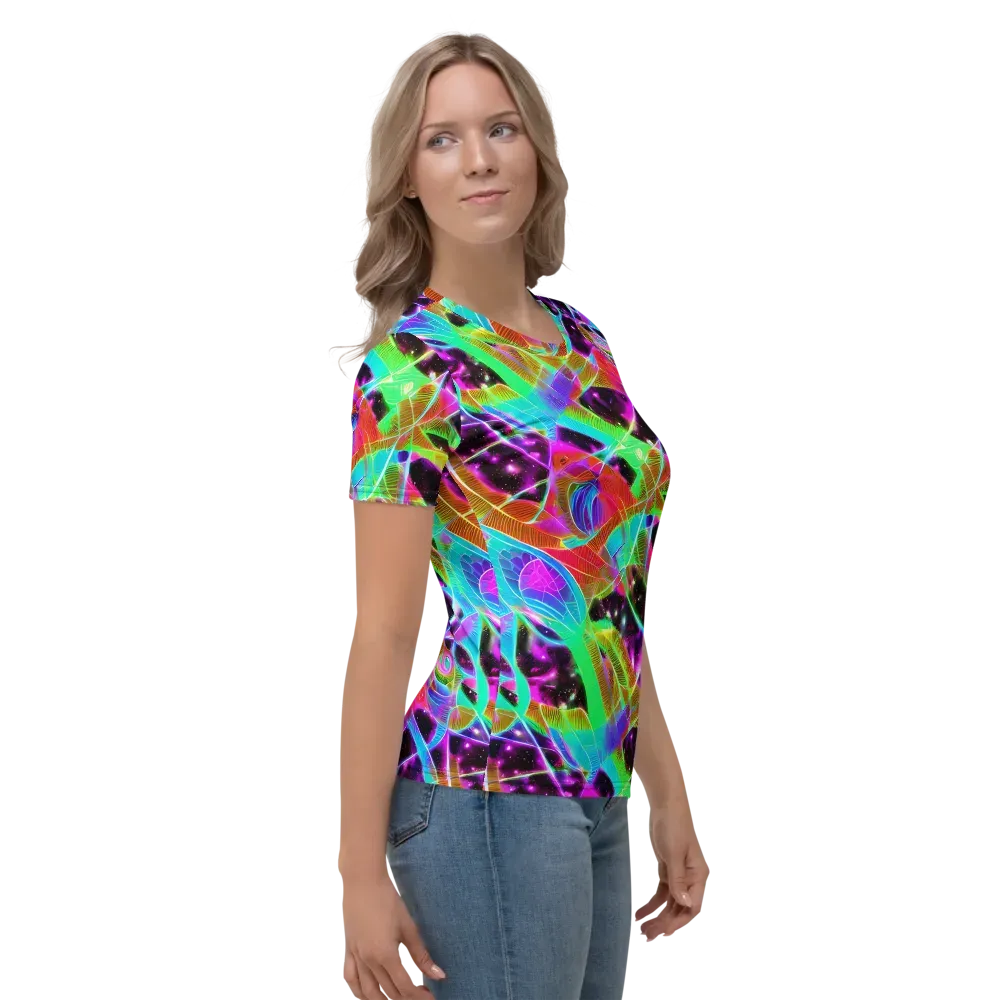 Stellar Jungle on Women's Crew Neck T-Shirt — Right