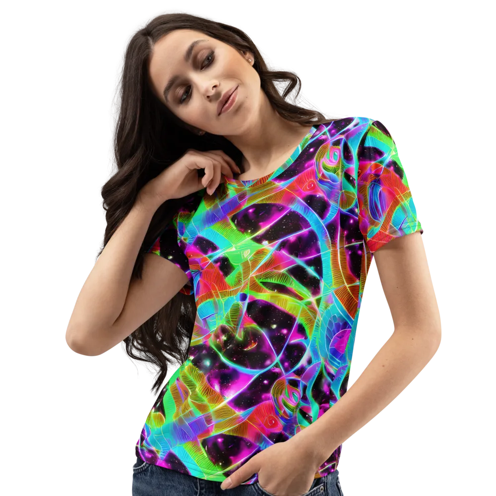 Stellar Jungle on Women's Crew Neck T-Shirt — Left Front