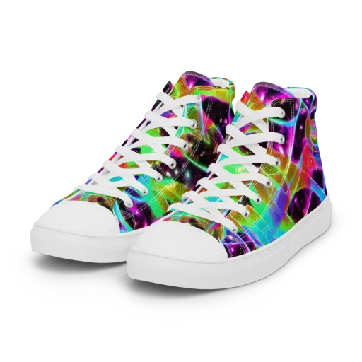 Stellar Jungle on a Women's High Top Canvas Shoes