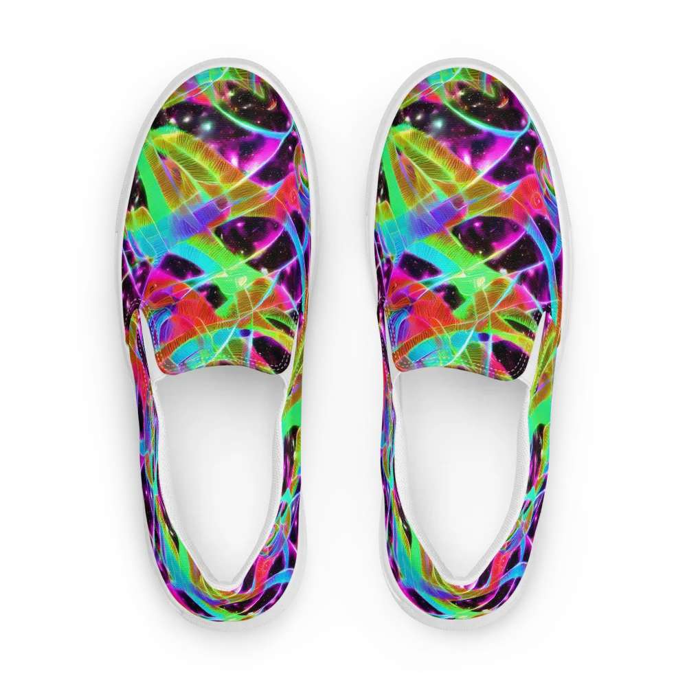 Stellar Jungle on Men's Slip-On Canvas Shoes — Front