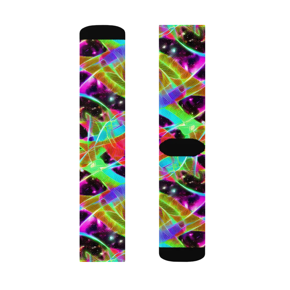 Stellar Jungle on Socks — Left Sock