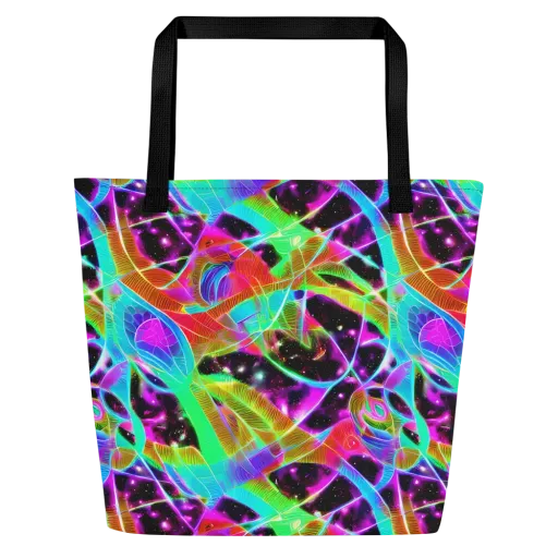 Stellar Jungle on a Large Tote Bag W/ Pocket