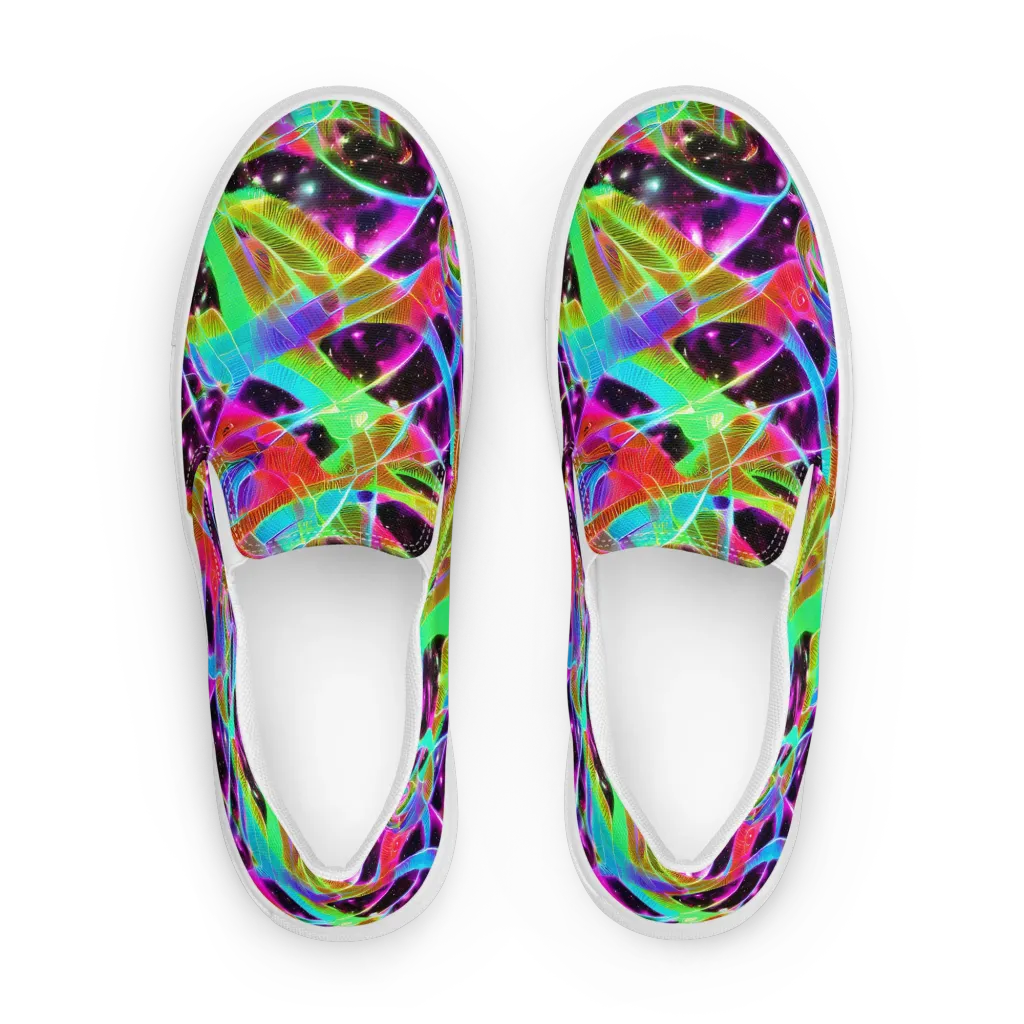 Stellar Jungle on Women's Slip-On Canvas Shoes — Front