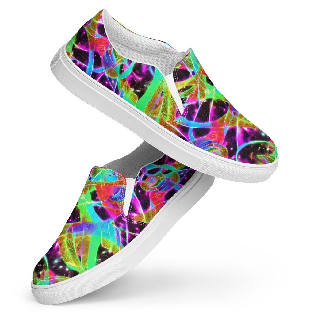 Stellar Jungle on Women's Slip-On Canvas Shoes — Front