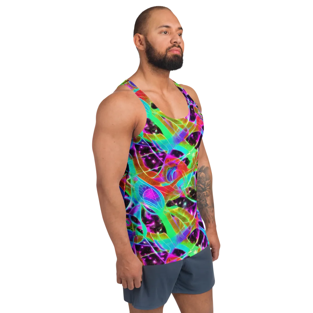 Stellar Jungle on Men's Tank Top — Right Front