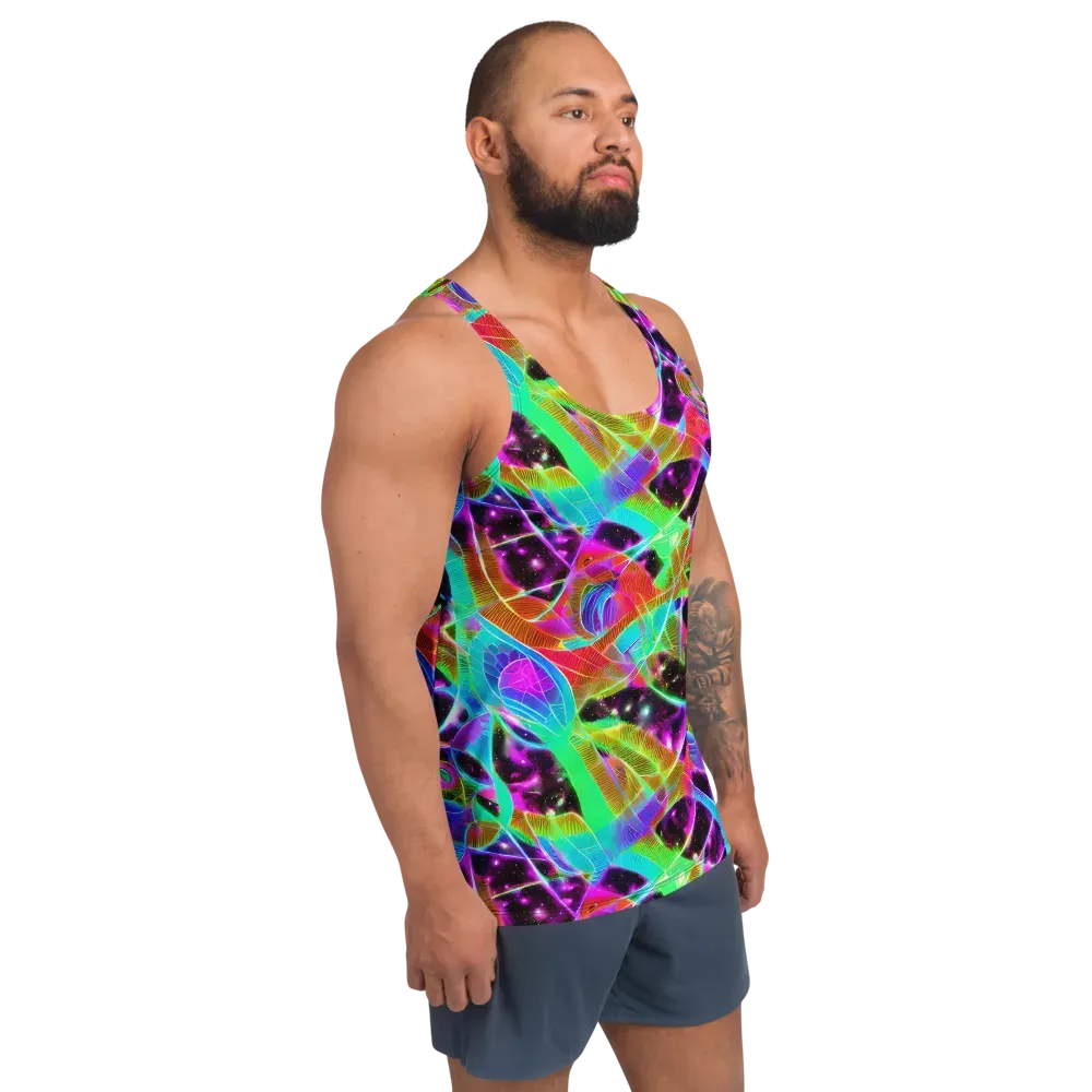 Stellar Jungle on Men's Tank Top — Right Front