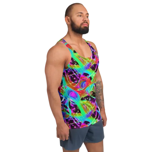 Stellar Jungle on a Men's Tank Top