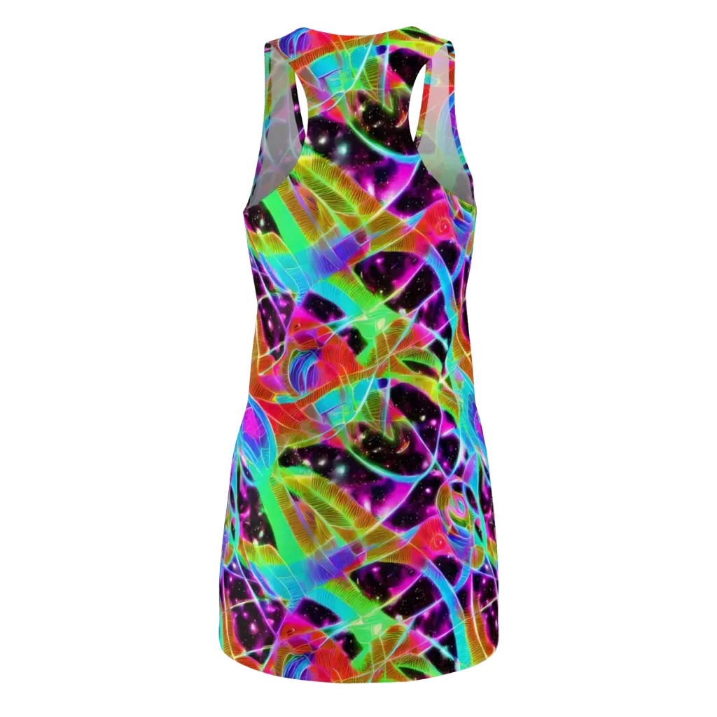 Stellar Jungle on Racerback Dress — Back