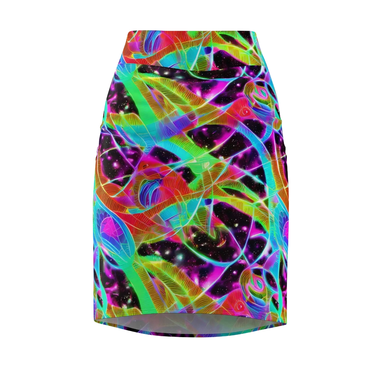 Stellar Jungle on Pencil Skirt — Front