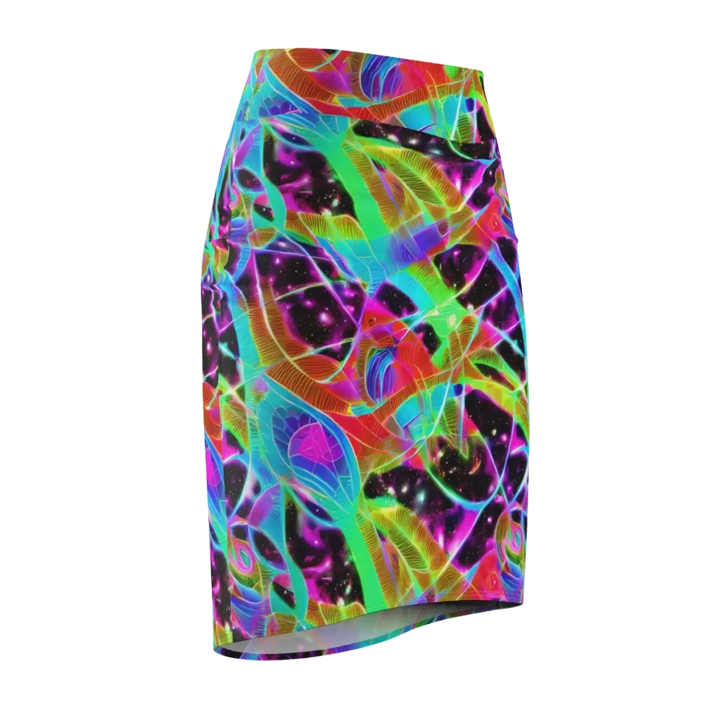 Stellar Jungle on Pencil Skirt — Front Side