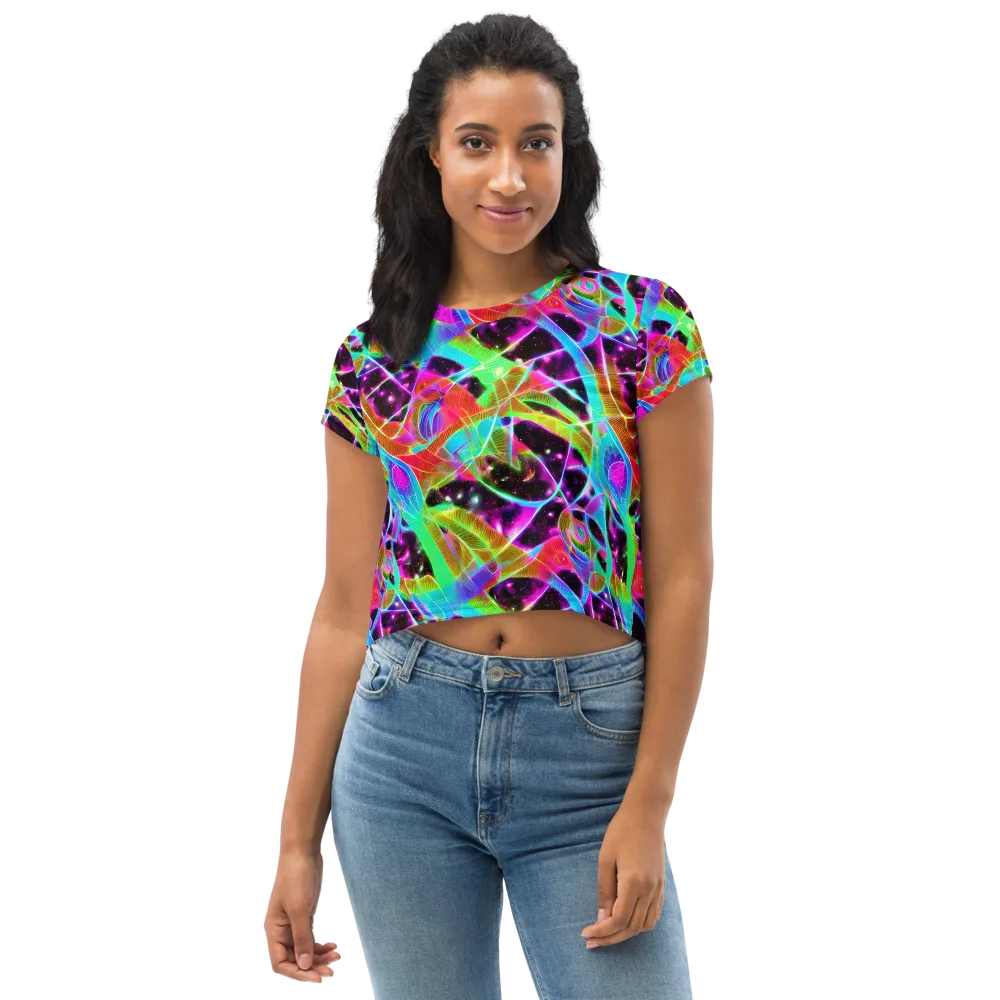 Stellar Jungle on Crop Tee — Front