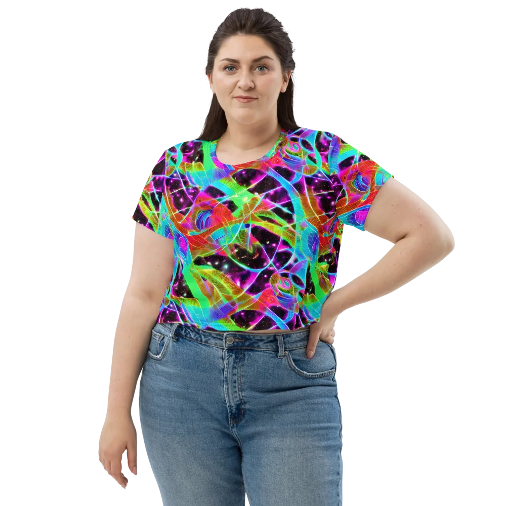 Stellar Jungle on Crop Tee — Front