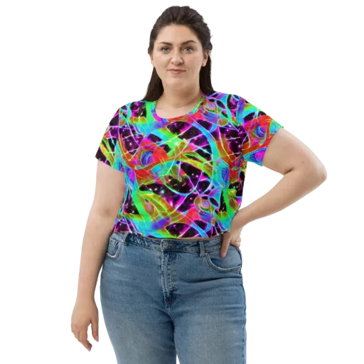 Stellar Jungle on a Crop Tee