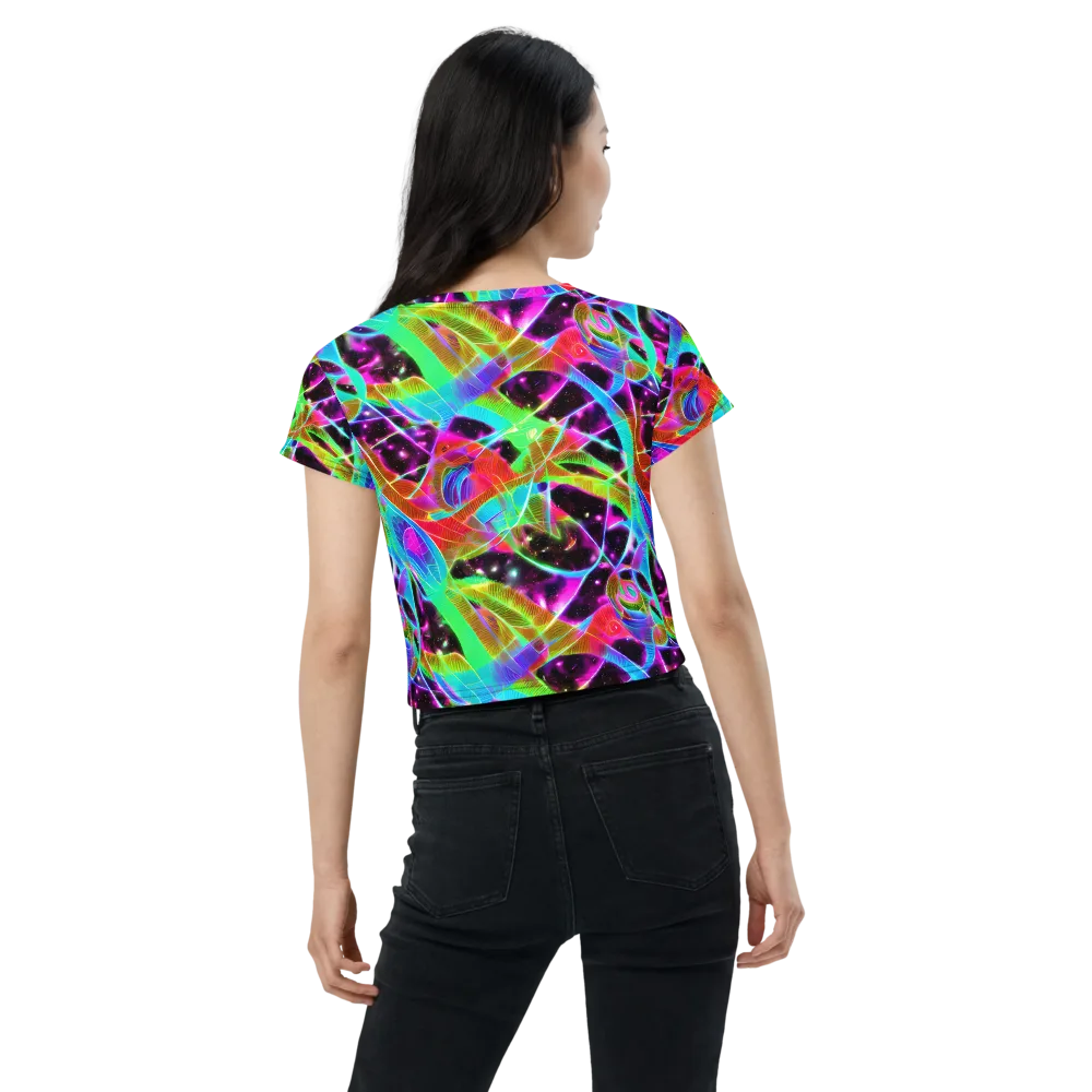 Stellar Jungle on Crop Tee — Back