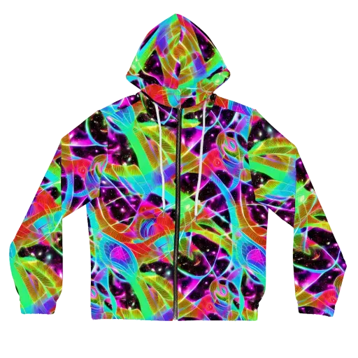 Stellar Jungle on a Women's Full-Zip Hoodie