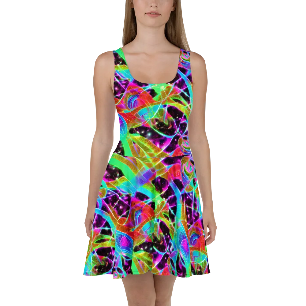 Stellar Jungle on Skater Dress — Front