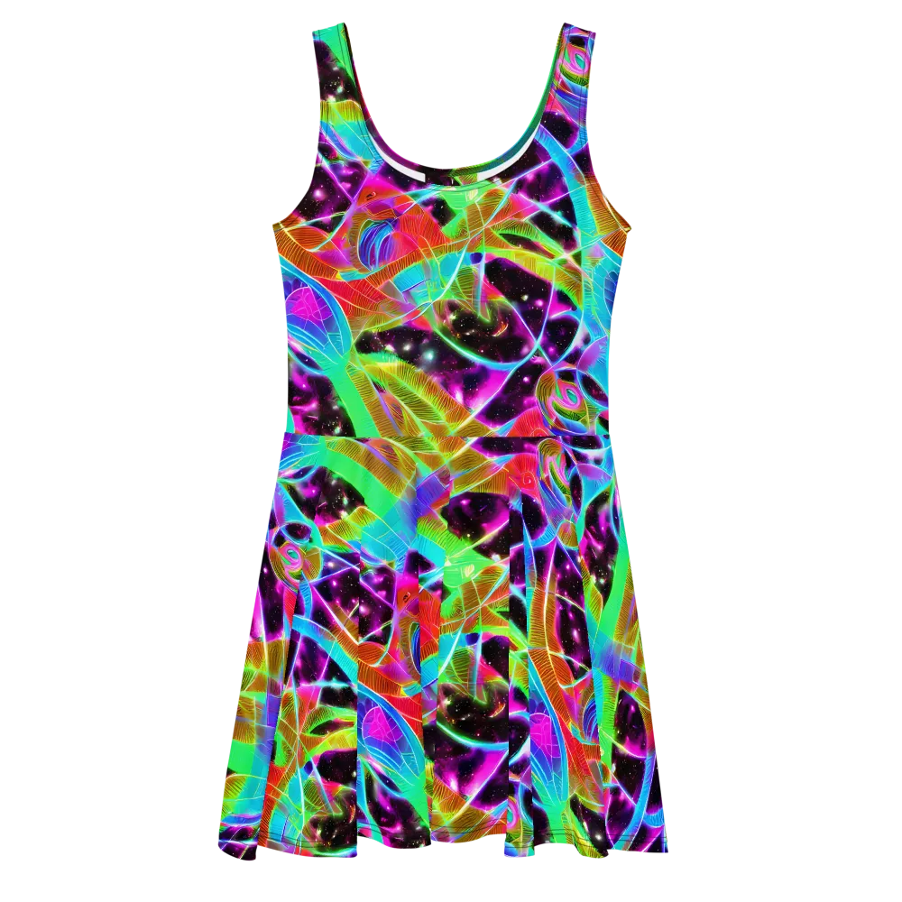 Stellar Jungle on Skater Dress — Front