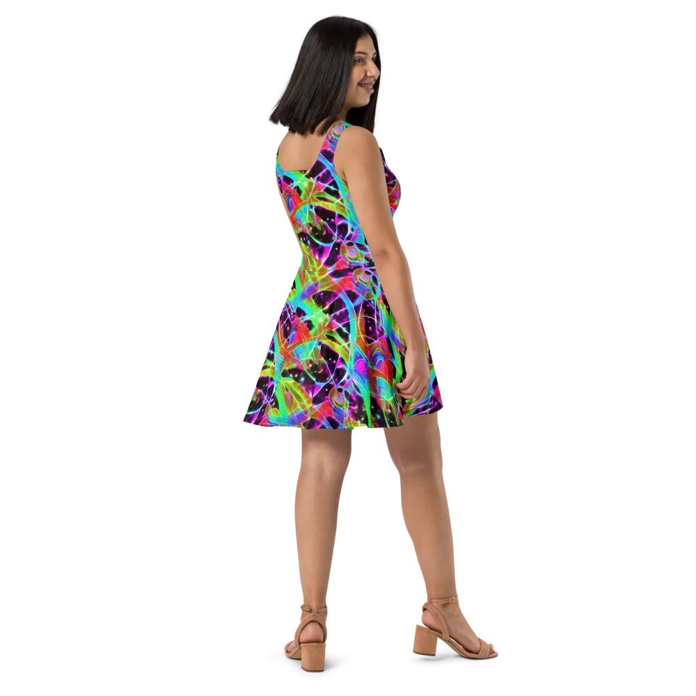 Stellar Jungle on Skater Dress — Right