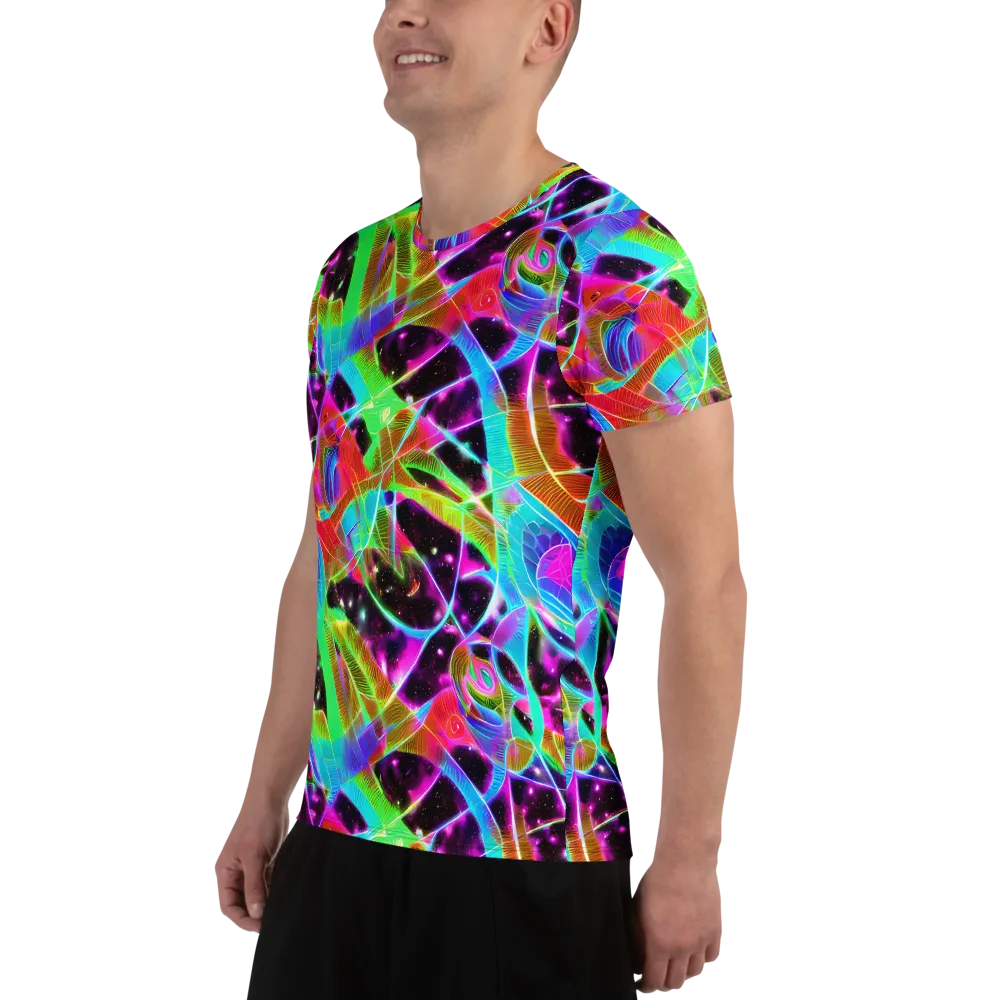 Stellar Jungle on Men's Athletic T-Shirt — Left