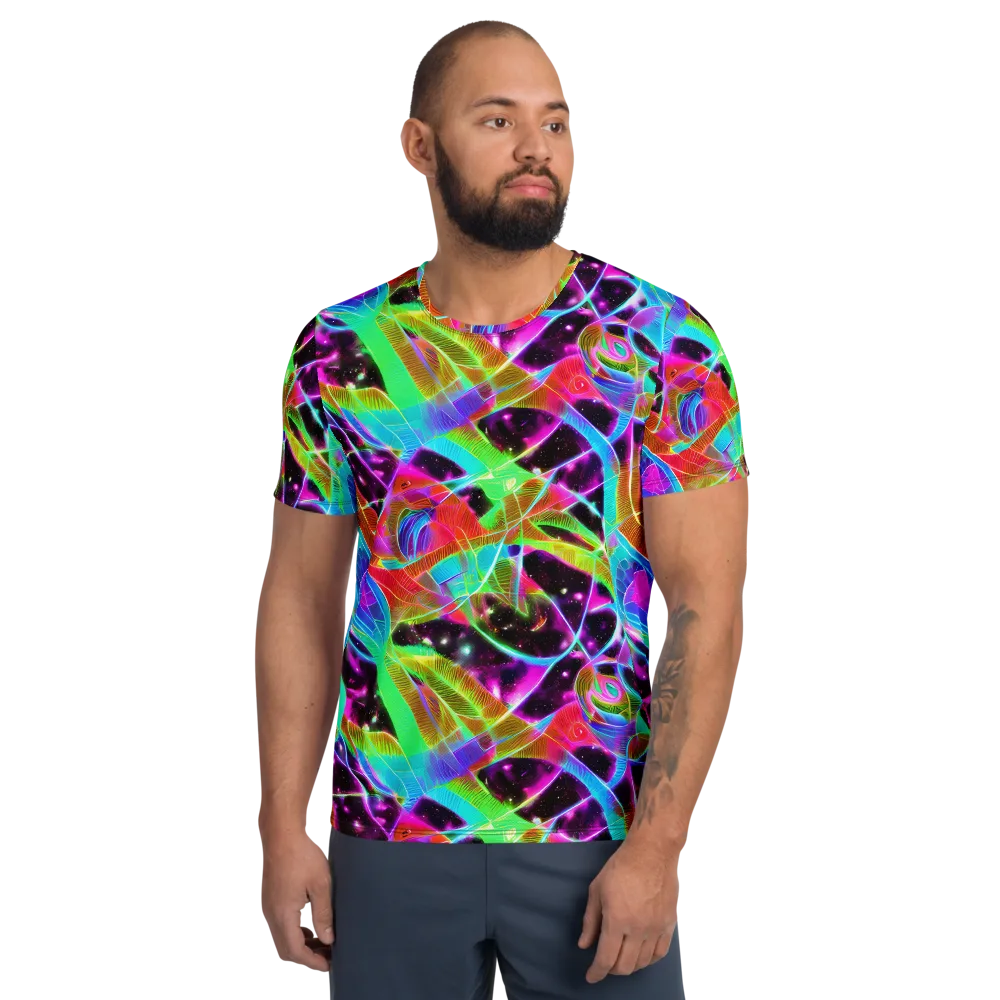 Stellar Jungle on Men's Athletic T-Shirt — Front