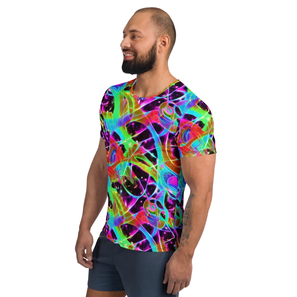 Stellar Jungle on Men's Athletic T-Shirt — Left