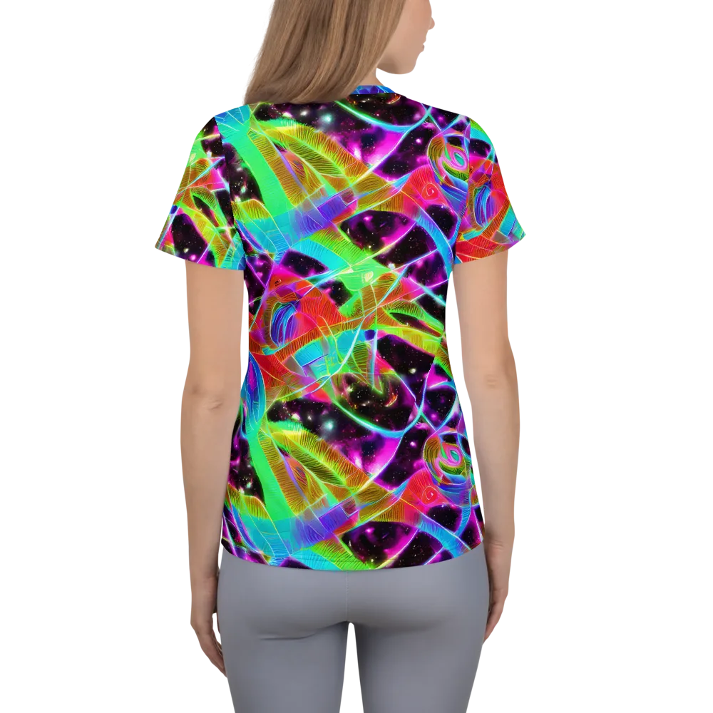 Stellar Jungle on Women's Athletic T-Shirt — Back