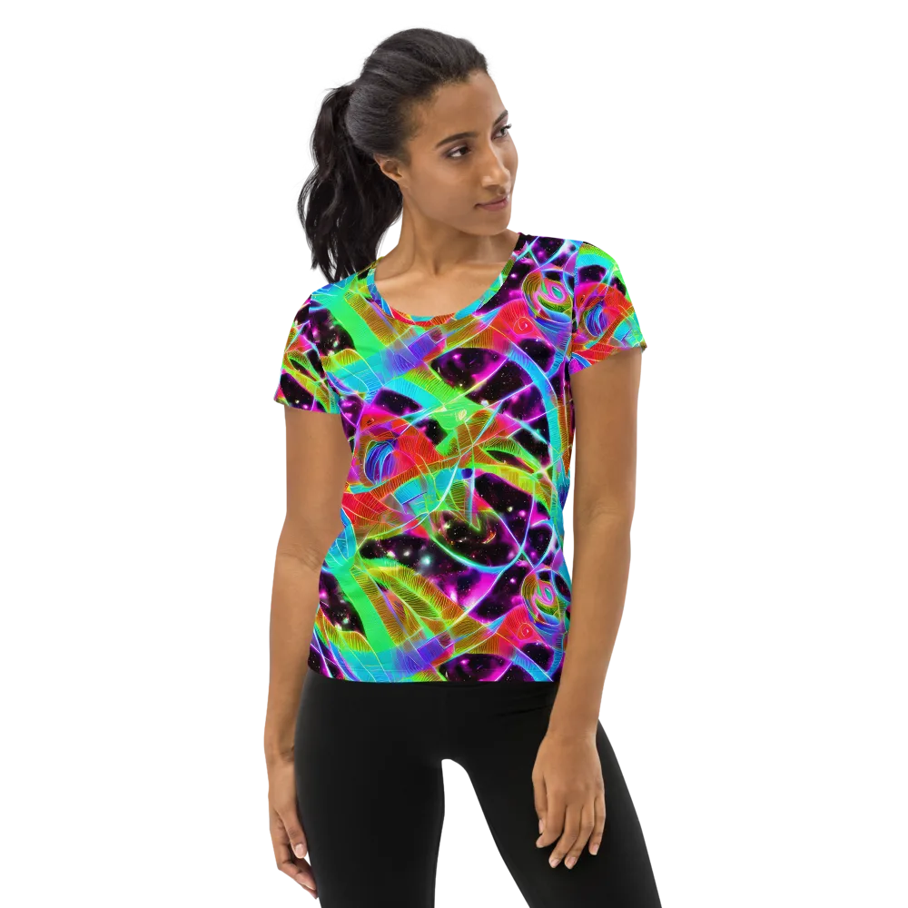Stellar Jungle on Women's Athletic T-Shirt — Front