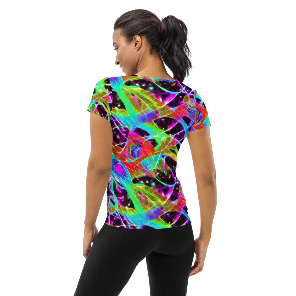 Stellar Jungle on Women's Athletic T-Shirt — Back