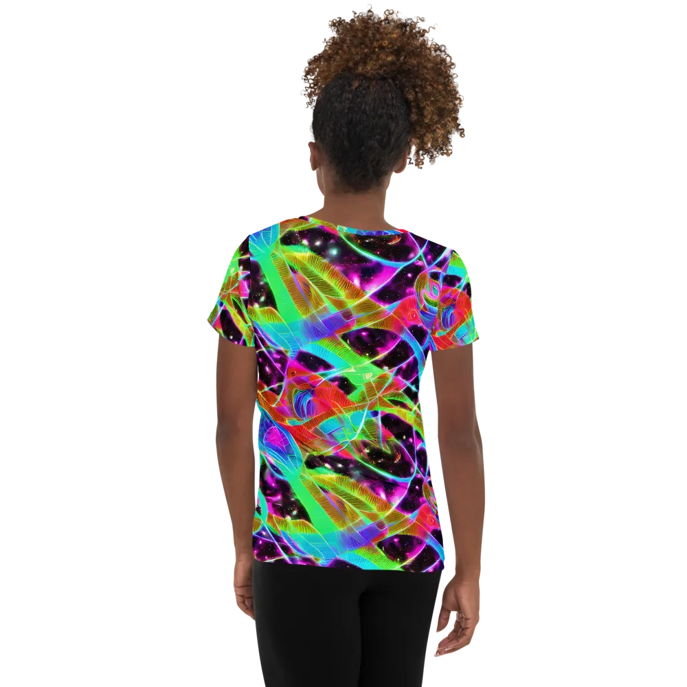 Stellar Jungle on Women's Athletic T-Shirt — Back