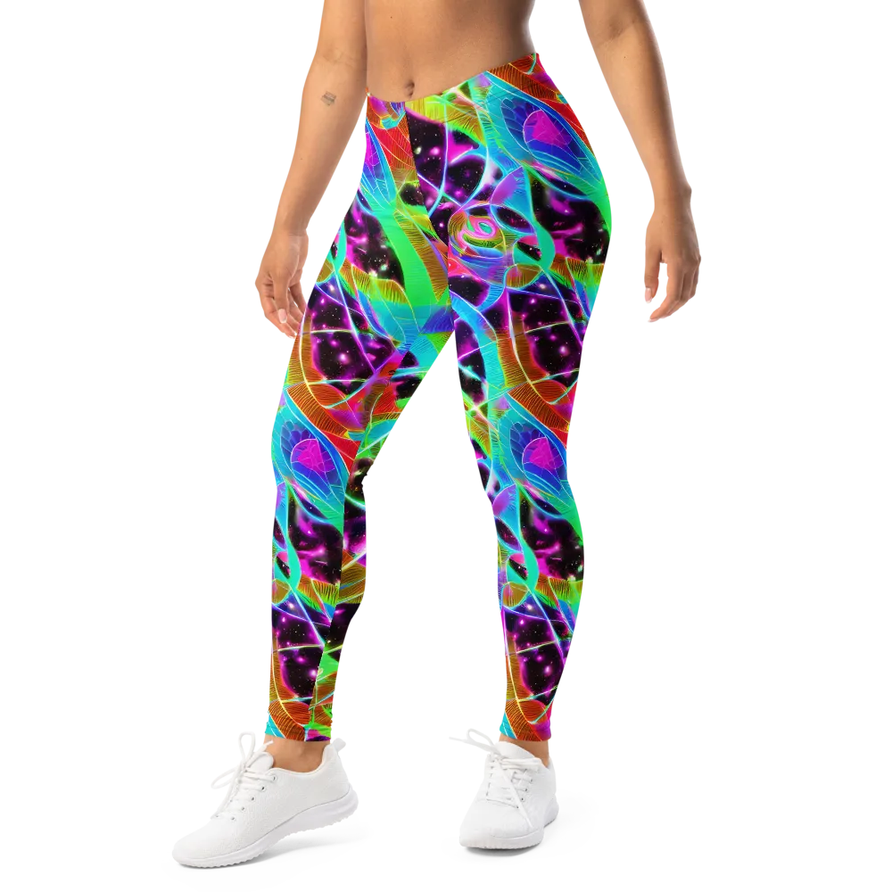 Stellar Jungle on Leggings — Left Front