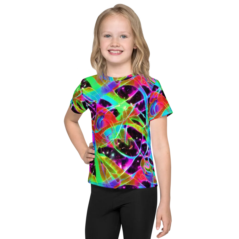 Stellar Jungle on Kids Crew Neck T-Shirt — Front