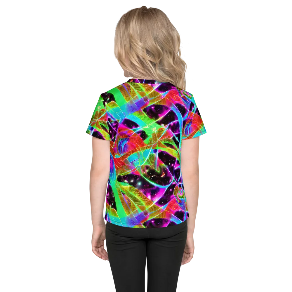 Stellar Jungle on Kids Crew Neck T-Shirt — Back
