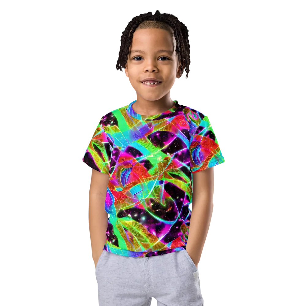 Stellar Jungle on Kids Crew Neck T-Shirt — Front