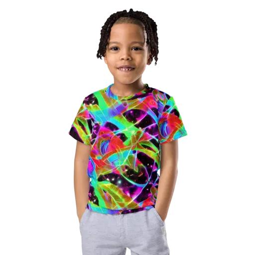 Stellar Jungle on a Kids Crew Neck T-Shirt