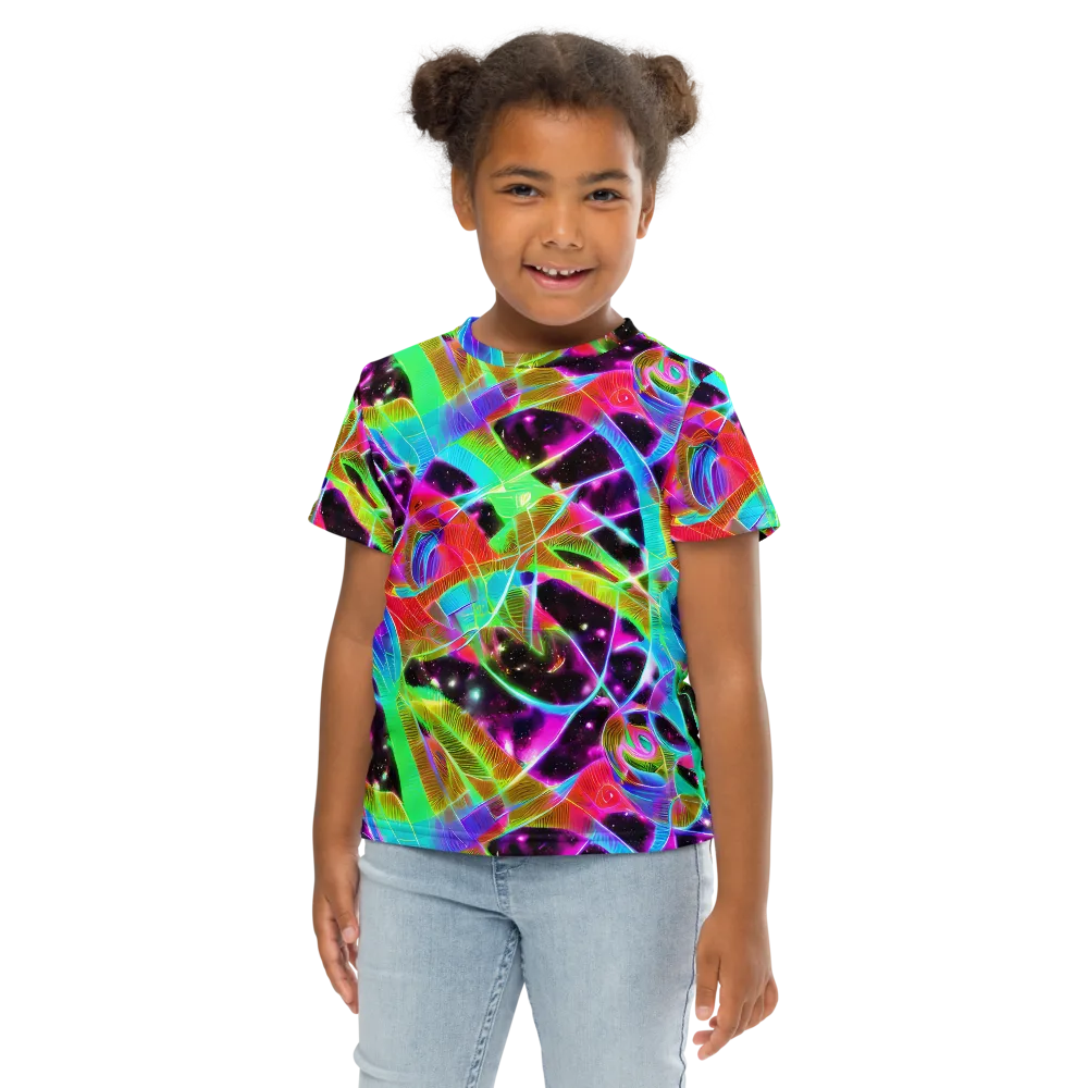 Stellar Jungle on Kids Crew Neck T-Shirt — Front