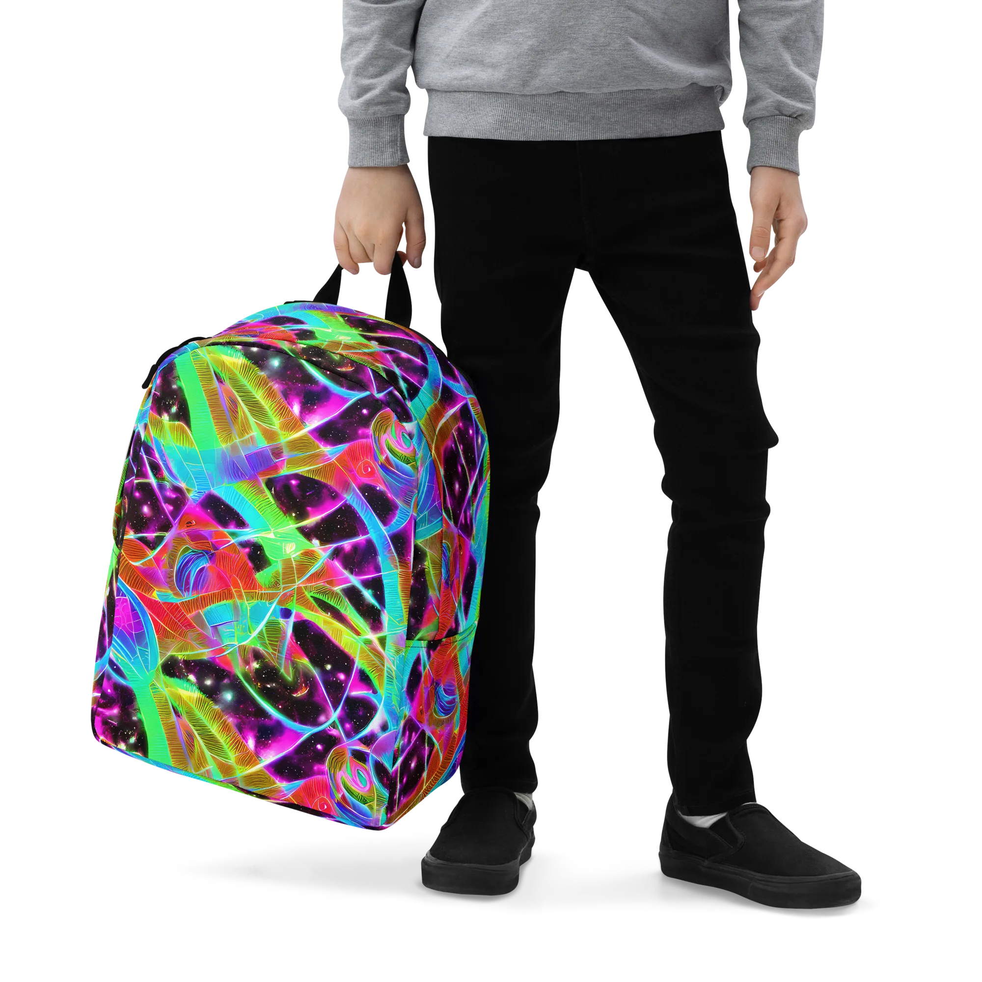 Stellar Jungle on Minimalist Backpack — Zoomed-in