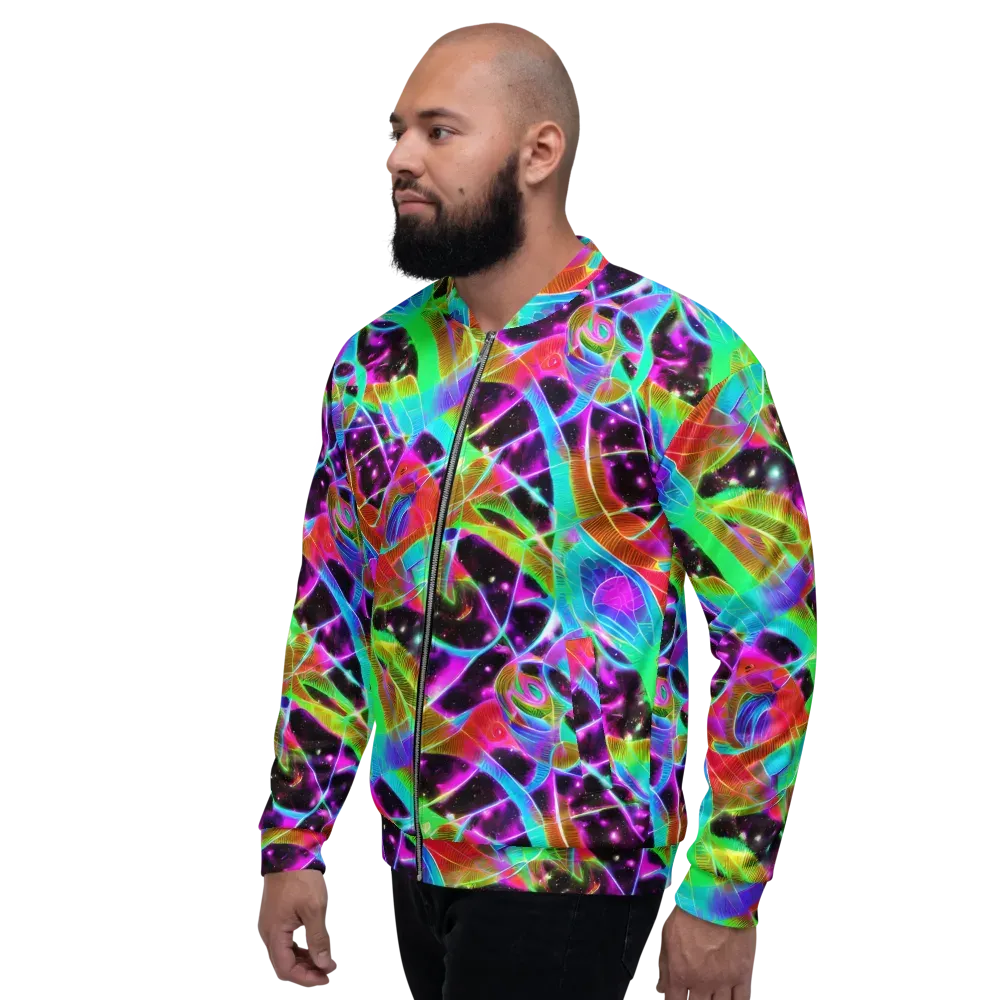 Stellar Jungle on Bomber Jacket — Left