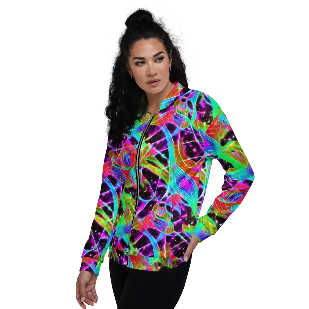 Stellar Jungle on Bomber Jacket — Left