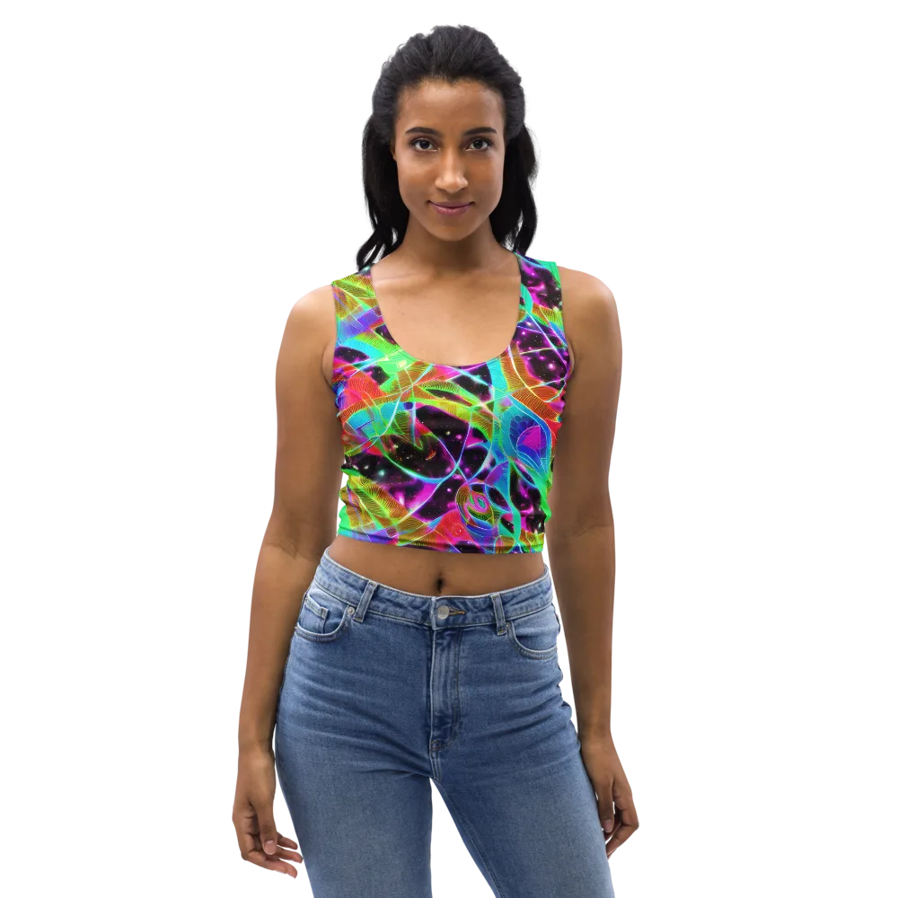Stellar Jungle on Crop Top — Front