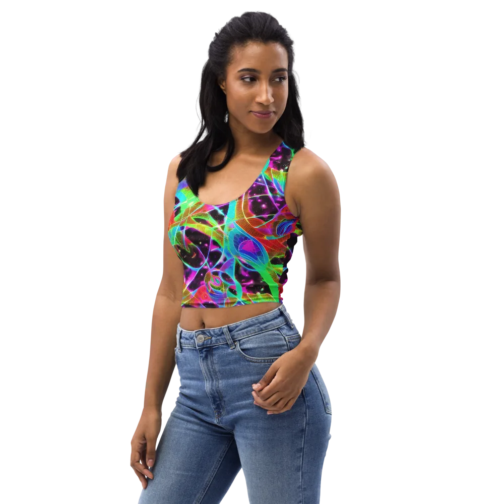 Stellar Jungle on Crop Top — Left Front